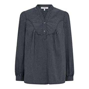 Co' Couture - Simona Stripe Blouse - Navy