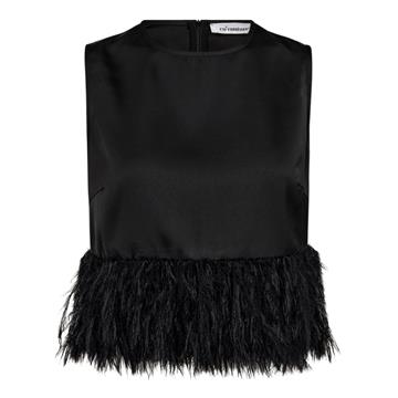 Co\' Couture - Adna Feather Top - Black