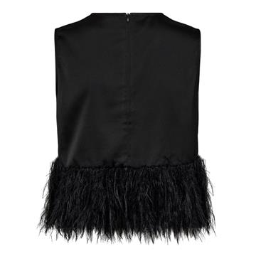 Co\' Couture - Adna Feather Top - Black