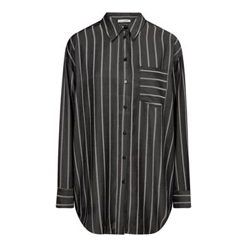 Co\' Couture - Sue Stripe Oversize Shirt - Black