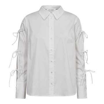 Co' Couture - Poppy Tie Sleeve Shirt - White