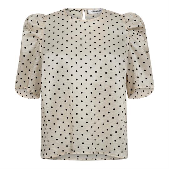 Co\' Couture - Dilan Dot SS Blouse - Powder