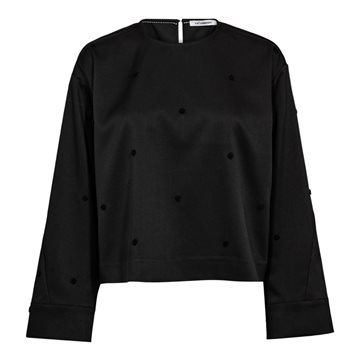 Co' Couture - Clover Dot Blouse - Black