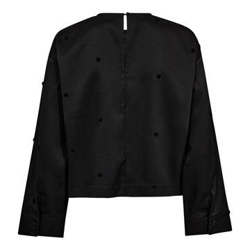 Co\' Couture - Clover Dot Blouse - Black