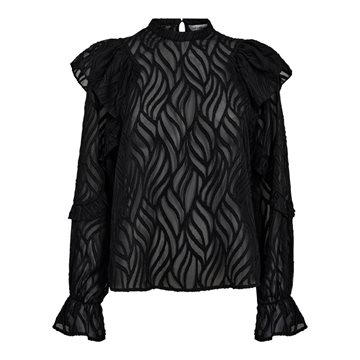 Co' Couture - Rochelle Frill Blouse - Black