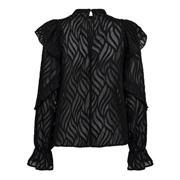Co\' Couture - Rochelle Frill Blouse - Black