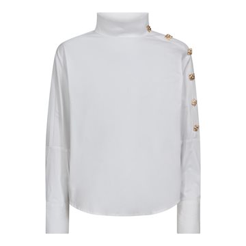 Co' Couture - Sanna Asym Button Blouse - White