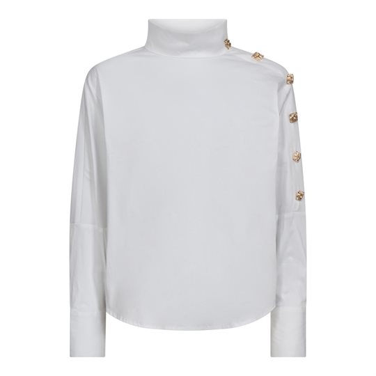Co\' Couture - Sanna Asym Button Blouse - White