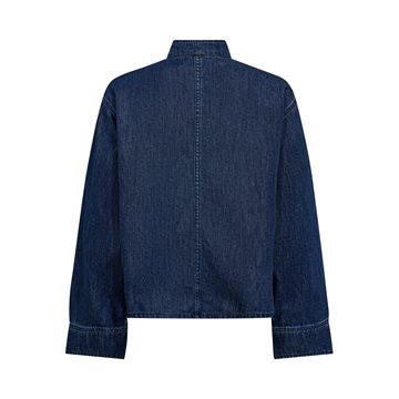 Co\' Couture - Azmina Denim Placket Blouse - Denim Blue