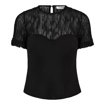 Co' Couture - Colton Lace Mix Top - Black