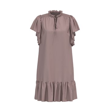 Co' Couture - Hera Crop SS Frill Dress - Old Rose
