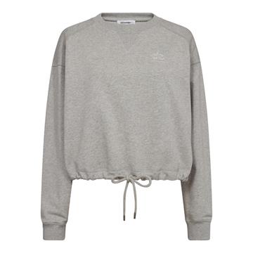 Co' Couture - Clean Crop Tie Sweat - Grey Melange