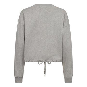 Co\' Couture - Clean Crop Tie Sweat - Grey Melange