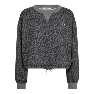 Co' Couture - Crop Tie Leo Sweat - Mid Grey