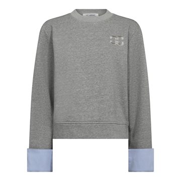 Co' Couture - Daniella Cuff Sweat - Grey Melange