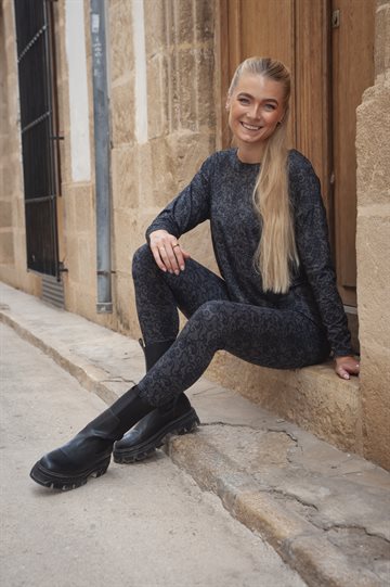 Liberté - Alma Leggings - Black Grey Lace