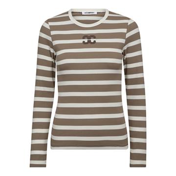 Co' Couture - Granny Rib Emb Ls Blouse - Offwhite Walnut