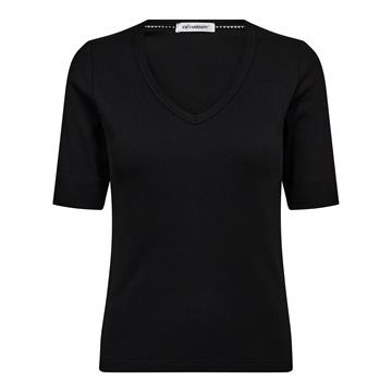 Co' Couture - Granny Rib SS V-Tee - Black