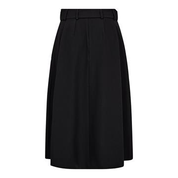 Co\' Couture - Luna Belt Midi Pleat Skirt - Black 