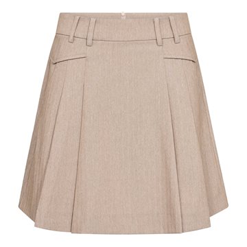 Co' Couture - Marlo Pocket Pleat Mini Skirt - Sand