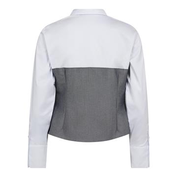 Co\' Couture - Polly Corsage Mix Shirt - White