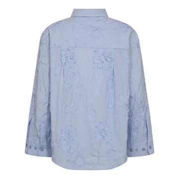 Co\' Couture - Xavier Stripe Flower Shirt - Pale Blue