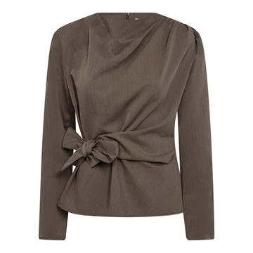 Co' Couture - Tenga Pleat Blouse - Walnut 