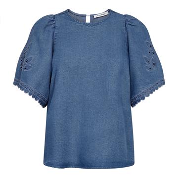 Co' Couture - Tilly Emb Blouse - Denim Blue