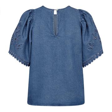 Co\' Couture - Tilly Emb Blouse - Denim Blue