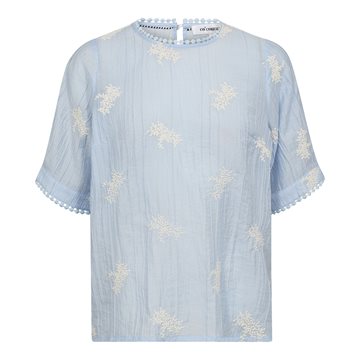 Co' Couture - Amelia Emb Blouse - Pale Blue