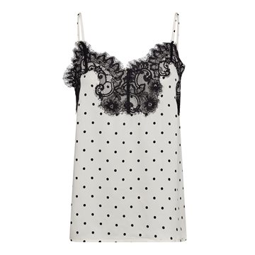 Co' Couture - Ameli Dot Lace Singlet - Off White