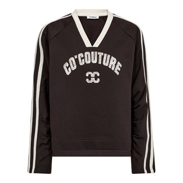 Co' Couture - Batu Coco V-Sweat - Dark Brown
