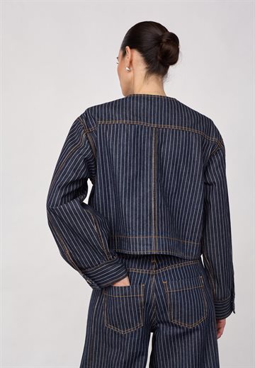 Co\' Couture - Sigga Stripe Jacket - Denim Blue
