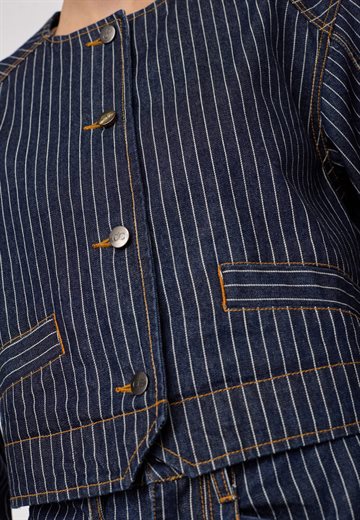 Co\' Couture - Sigga Stripe Jacket - Denim Blue