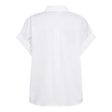 Co\' Couture - Poppy Elastic Cuff SS Shirt - White