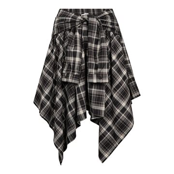 Co' Couture - Dagny Check Tie Skirt - Black
