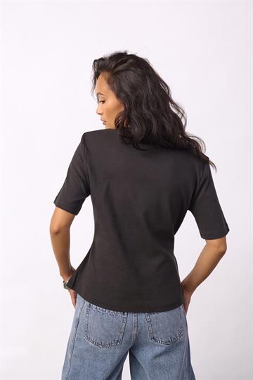 Co\' Couture - Oriane Pleat Tie Tee - Black