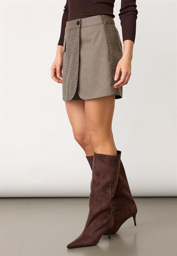 Co\' Couture - Veya Check Wrap Skort - Brown