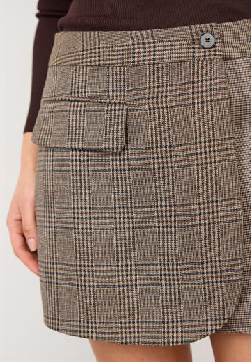 Co\' Couture - Veya Check Wrap Skort - Brown