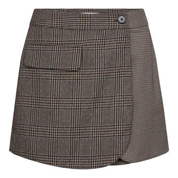 Co' Couture - Veya Check Wrap Skort - Brown