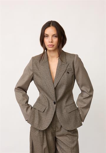 Co\' Couture - Veya Check Fitted Blazer - Brown