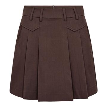 Co' Couture - Luna Pocket Pleat Mini Skirt - Dark Brown