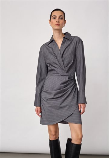 Co\' Couture - Lyvia Pin Wrap Dress - Mid Grey