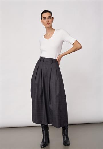 Co\' Couture - Elora Check Pleat Skirt - Dark Grey