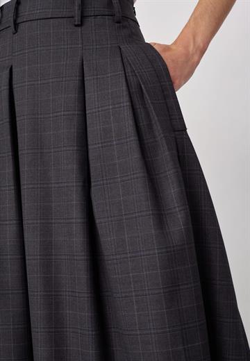 Co\' Couture - Elora Check Pleat Skirt - Dark Grey