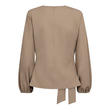 Co\' Couture - Luna Tie Blouse - Taupe
