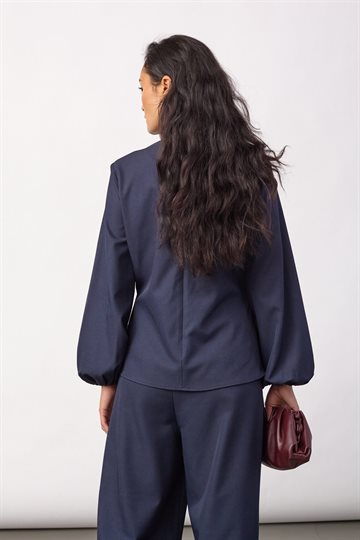 Co\' Couture - Luna Tie Blouse - Navy