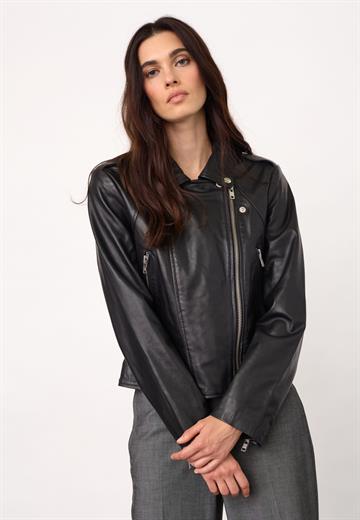 Co\' Couture - Phoebe Leather Biker Jacket - Black