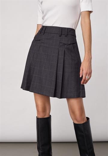 Co\' Couture - Elora Pocket Pleat Mini Skirt - Dark Grey