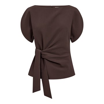 Co' Couture - Acile Pleat SS Blouse - Brown